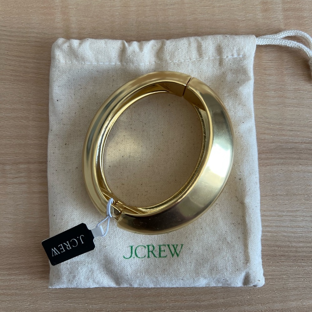 BNWT JCREW Hinge cuff bracelet / gold bangle